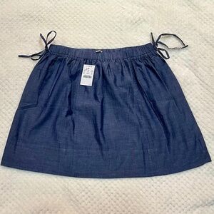 NWT J.Crew Chambray Skirt - size XS
